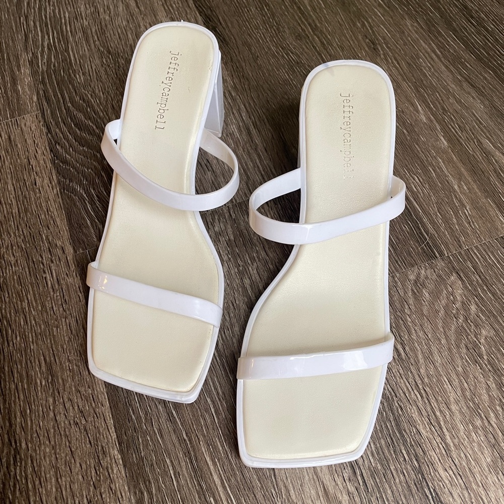 Jeffrey Campbell White jelly Sandals